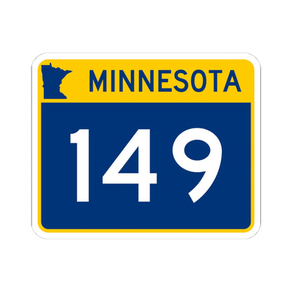 MN-149 wide (Minnesota) (Road Sign) STICKER Vinyl Kiss-Cut Decal