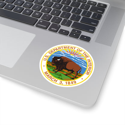 Seal of the United States Department of the Interior - STICKER Vinyl Kiss-Cut Decal