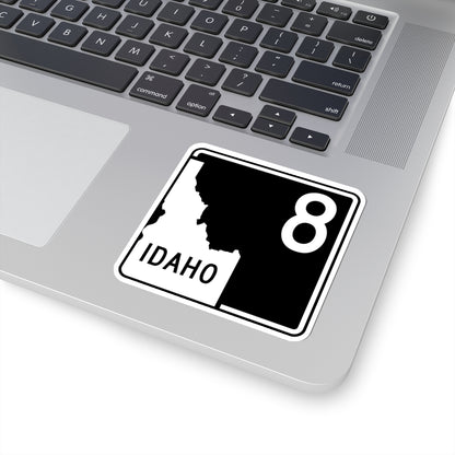 ID-8 (Idaho) (Road Sign) STICKER Vinyl Kiss-Cut Decal