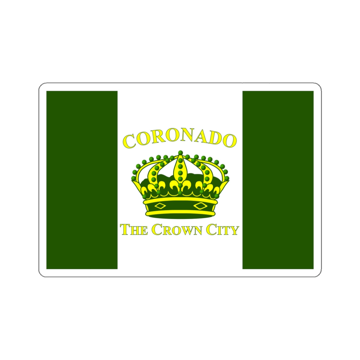 Flag of Coronado, California - STICKER Vinyl Kiss-Cut Decal