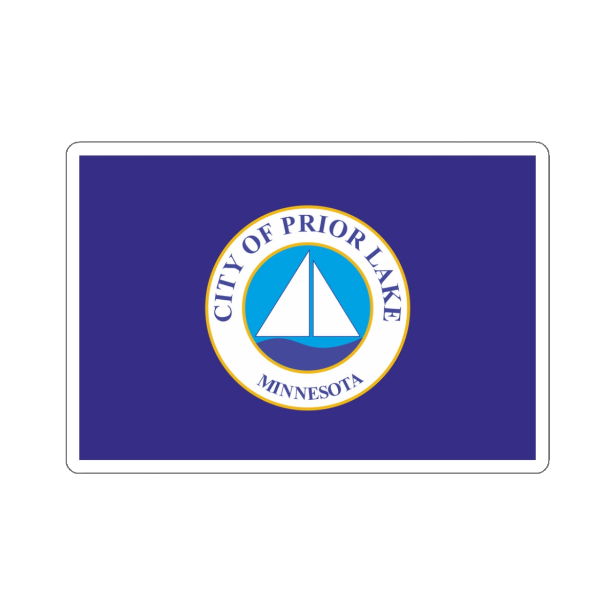 Flag of Prior Lake, Minnesota - STICKER Vinyl Kiss-Cut Decal