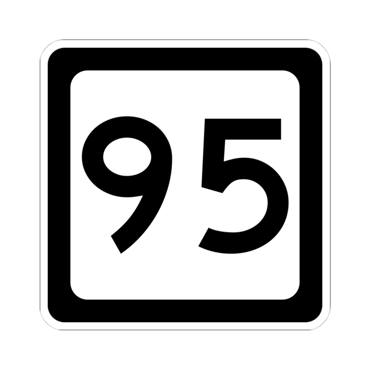 WV-95 (Virginia) (Road Sign) STICKER Vinyl Kiss-Cut Decal