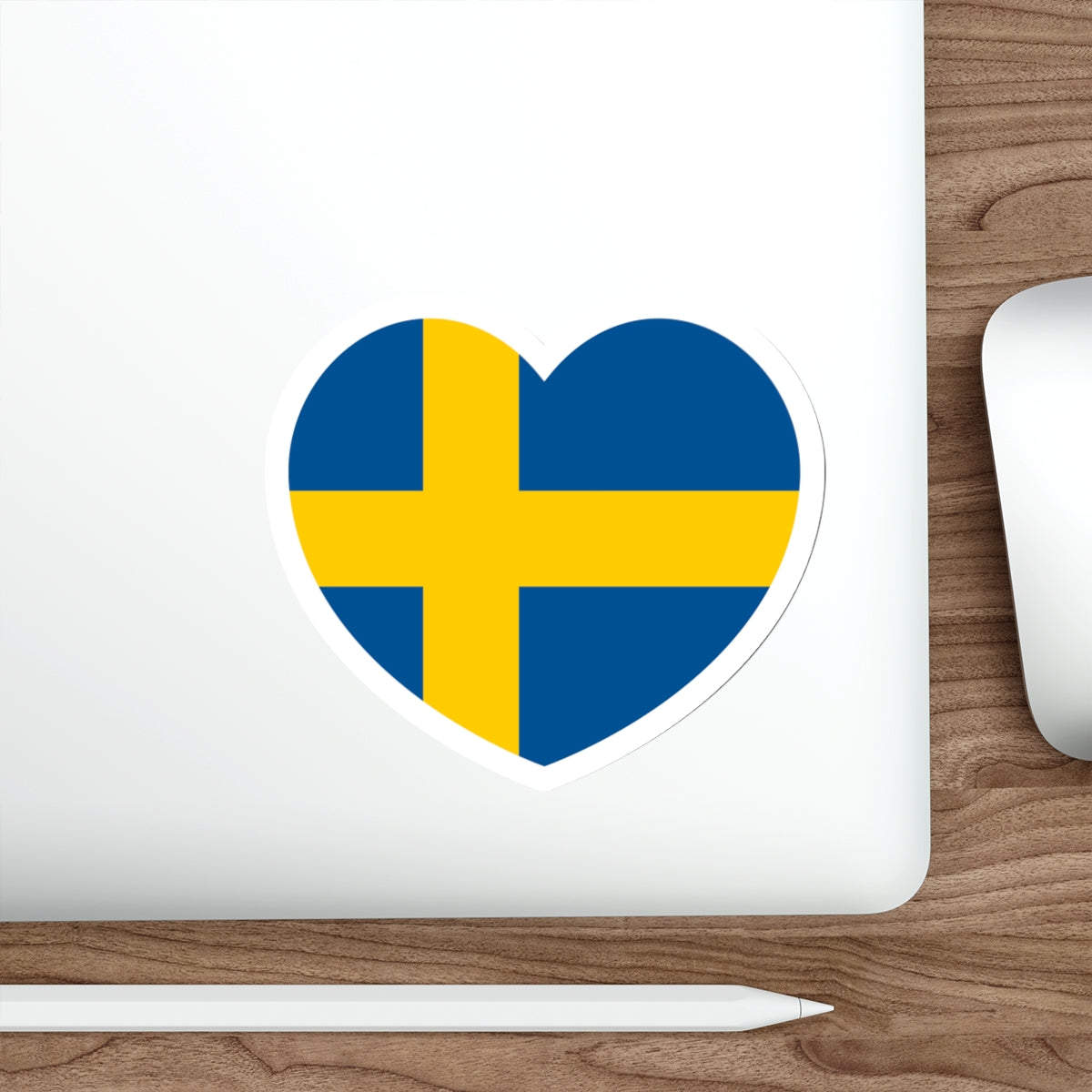 Heart Flag of Sweden - STICKER Vinyl Die-Cut Decal