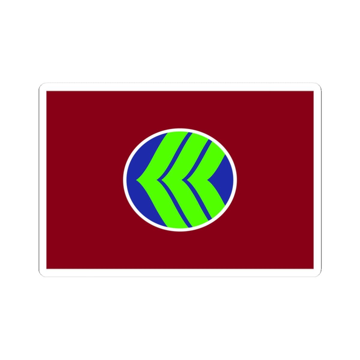 Flag of Kumejima Okinawa (Japan) STICKER Vinyl Kiss-Cut Decal