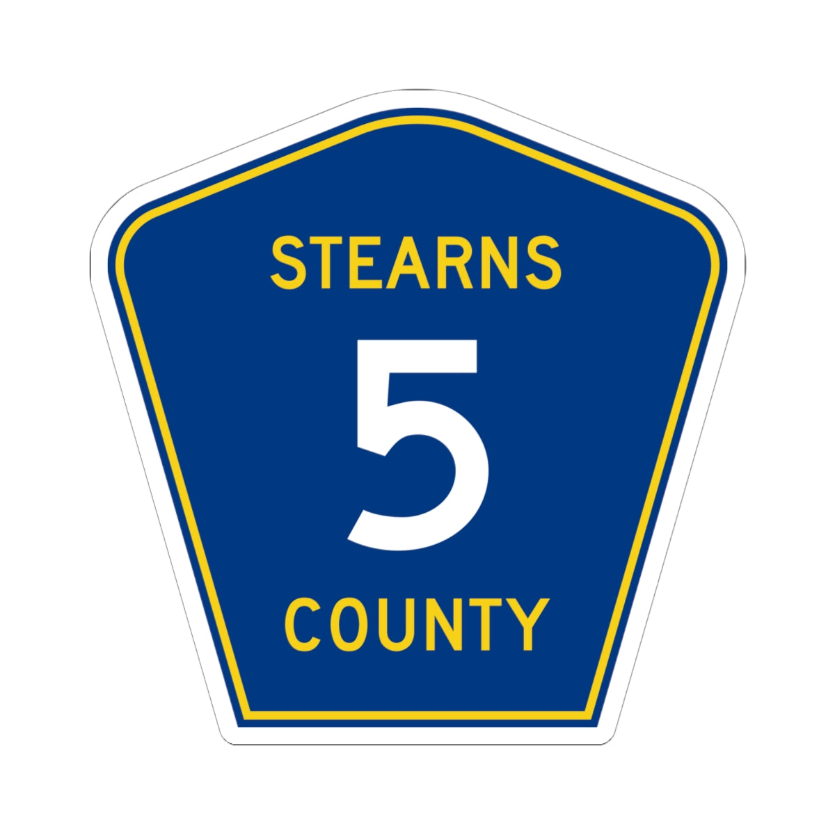 Stearns County Route 5 (Minnesota) (Road Sign) STICKER Vinyl Kiss-Cut Decal