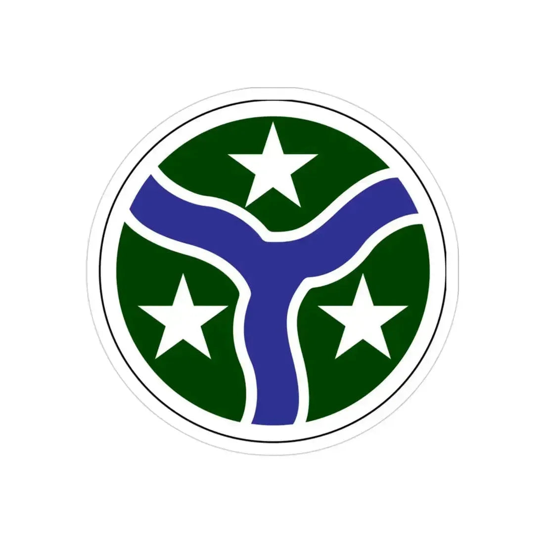 278th Armored Cavalry Regiment (U.S. Army) REVERSE PRINT Transparent Die-Cut STICKER 3 Inch Die-Cut Transparent - The Sticker Space