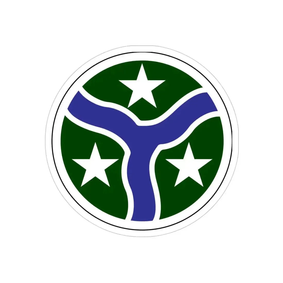 278th Armored Cavalry Regiment (U.S. Army) REVERSE PRINT Transparent Die-Cut STICKER 4 Inch Die-Cut Transparent - The Sticker Space