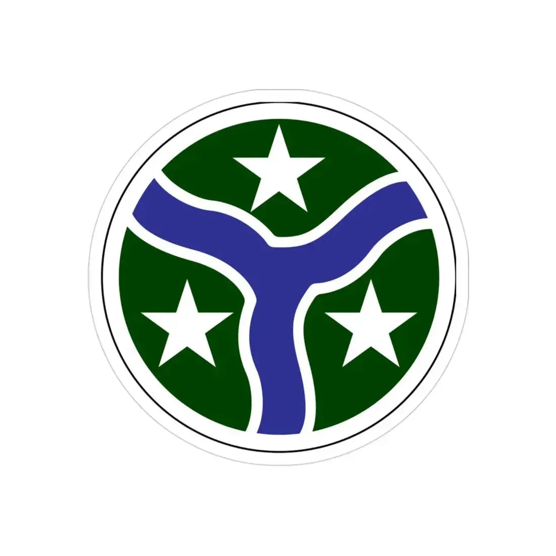 278th Armored Cavalry Regiment (U.S. Army) REVERSE PRINT Transparent Die-Cut STICKER - The Sticker Space