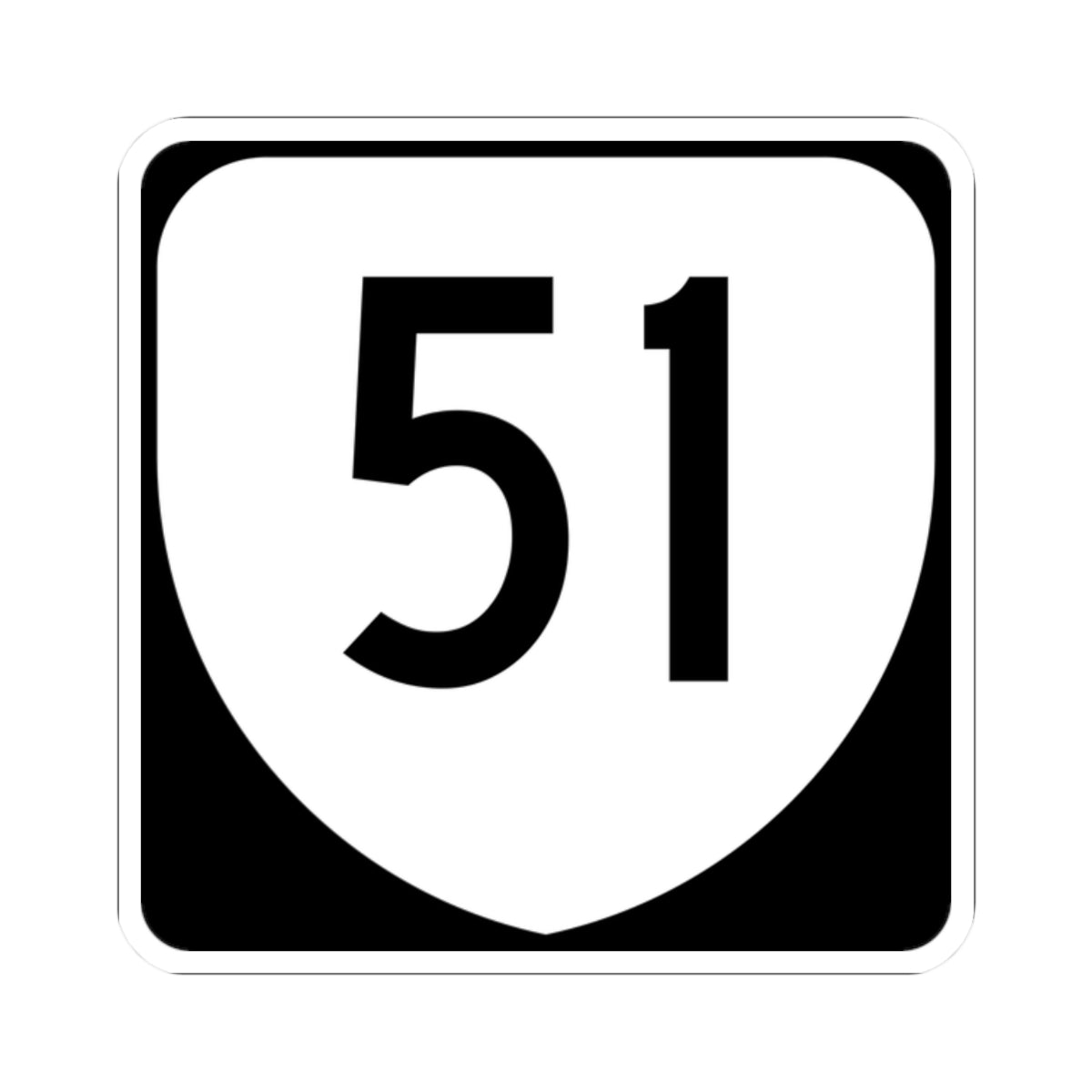 Virginia 51 (Virginia) (Road Sign) STICKER Vinyl Kiss-Cut Decal