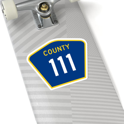 County 111 MN (Minnesota) (Road Sign) STICKER Vinyl Kiss-Cut Decal