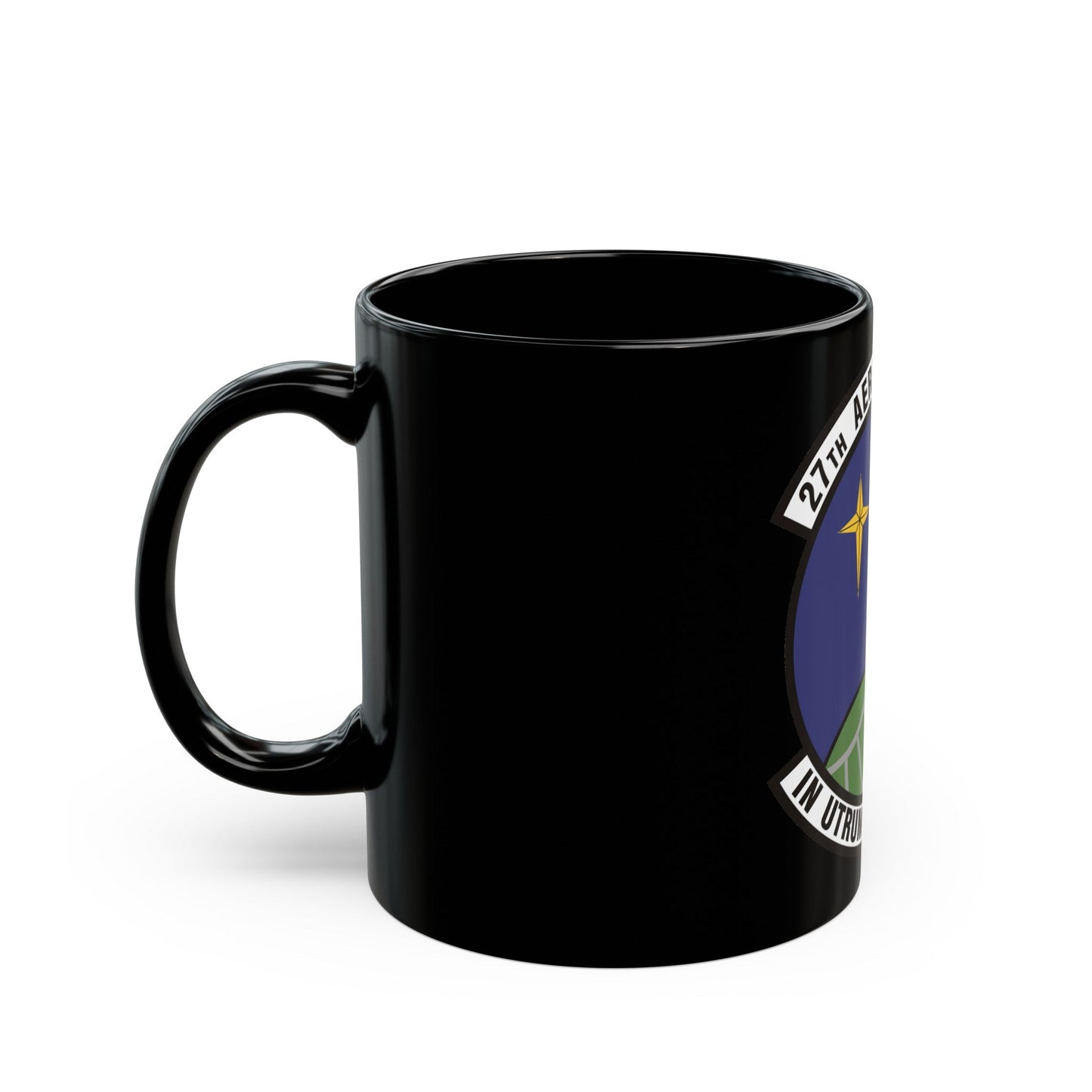 27th Aerial Port Squadron (U.S. Air Force) Black Coffee Mug-The Sticker Space