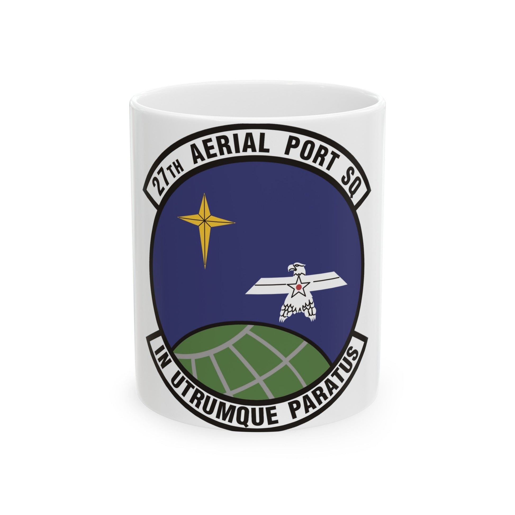 27th Aerial Port Squadron (U.S. Air Force) White Coffee Mug-11oz-The Sticker Space