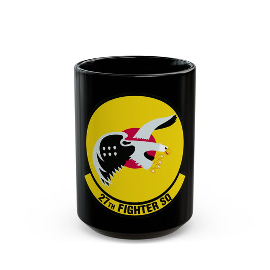 27th Fighter Squadron (U.S. Air Force) Black Coffee Mug-15oz-The Sticker Space