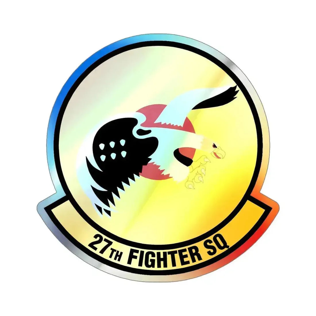 27th Fighter Squadron (U.S. Air Force) Holographic STICKER Die-Cut Vinyl Decal 5 Inch Holographic - The Sticker Space