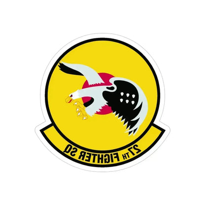 27th Fighter Squadron (U.S. Air Force) REVERSE PRINT Transparent Die-Cut STICKER 4 Inch Die-Cut Transparent - The Sticker Space