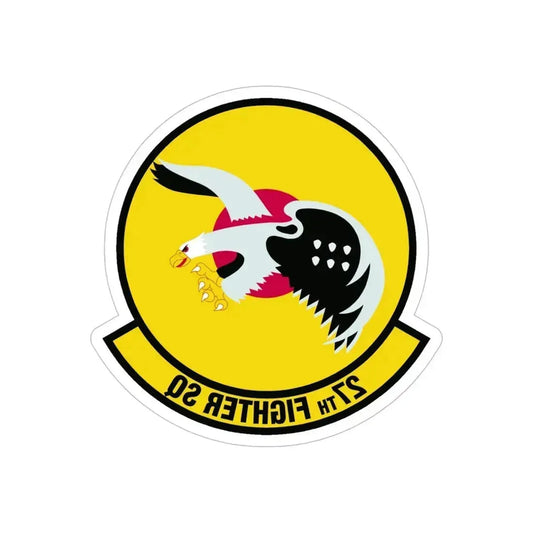 27th Fighter Squadron (U.S. Air Force) REVERSE PRINT Transparent Die-Cut STICKER 6 Inch Die-Cut Transparent - The Sticker Space