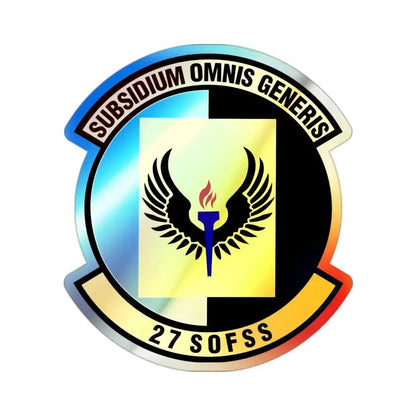 27th Special Operations Force Support Squadron (U.S. Air Force) Holographic STICKER Die-Cut Vinyl Decal 2 Inch Holographic - The Sticker Space