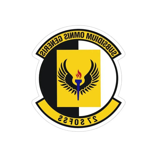 27th Special Operations Force Support Squadron (U.S. Air Force) REVERSE PRINT Transparent Die-Cut STICKER 6 Inch Die-Cut Transparent - The Sticker Space