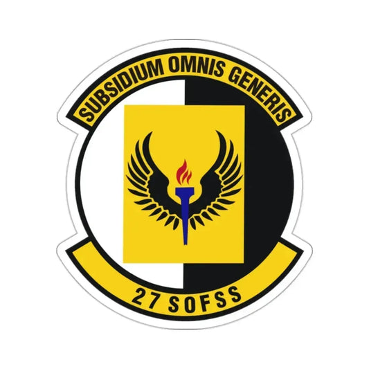 27th Special Operations Force Support Squadron (U.S. Air Force) STICKER Vinyl Kiss-Cut Decal 2 Inch White - The Sticker Space