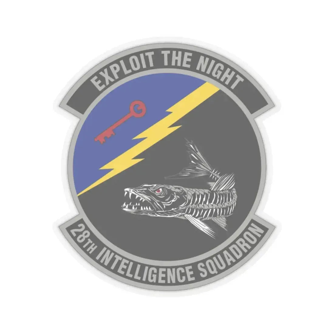 28 Intelligence Squadron AFRC (U.S. Air Force) STICKER Vinyl Kiss-Cut Decal 2 Inch Transparent - The Sticker Space