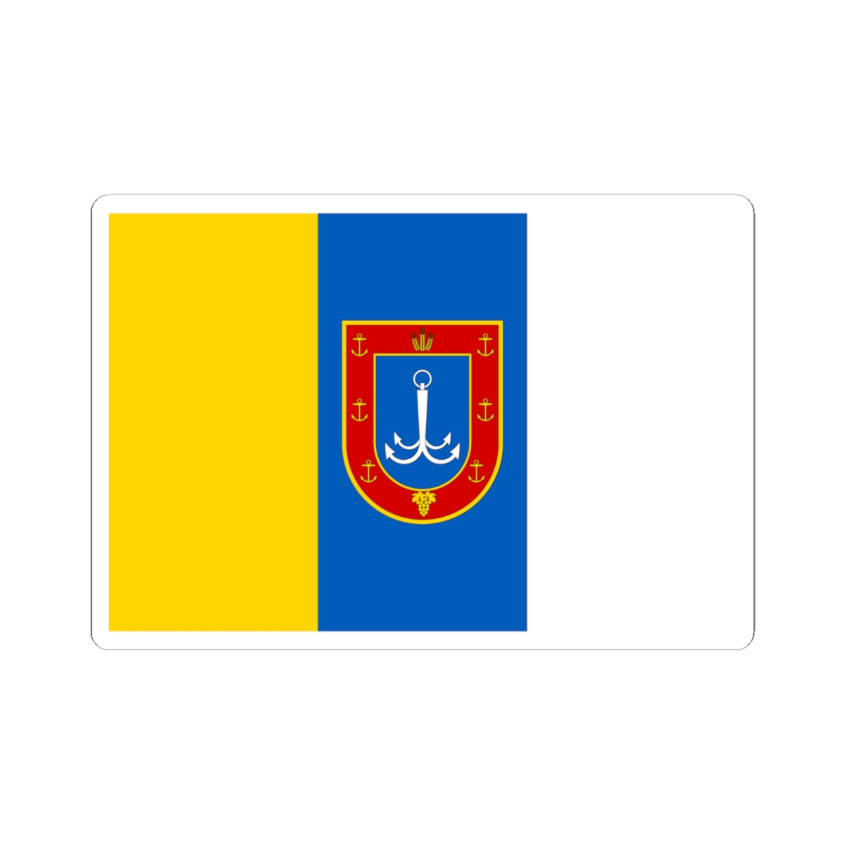 Flag of Odesa Oblast (Ukraine) STICKER Vinyl Kiss-Cut Decal