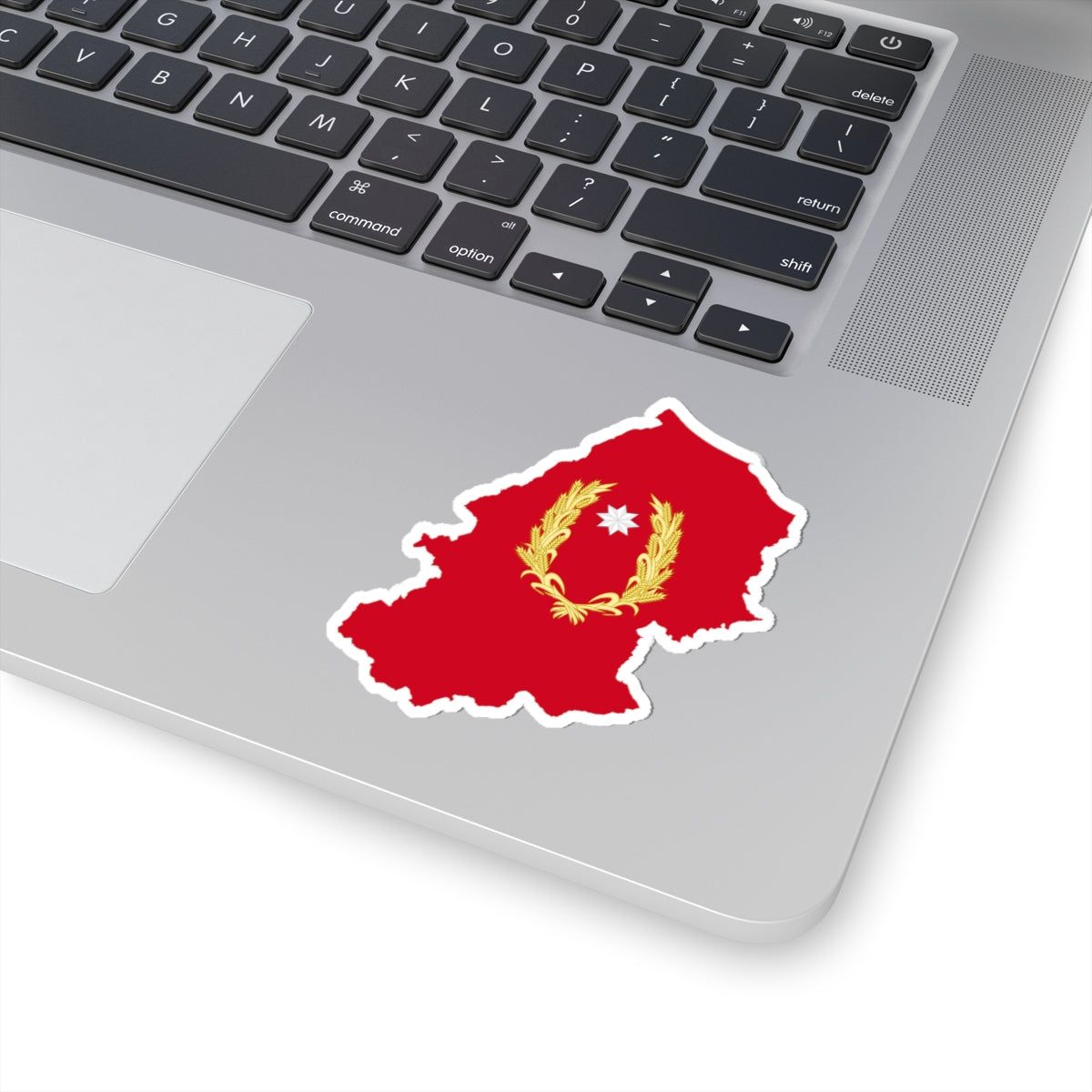 Flag map of the Province of Campobasso (Italy) STICKER Vinyl Kiss-Cut Decal
