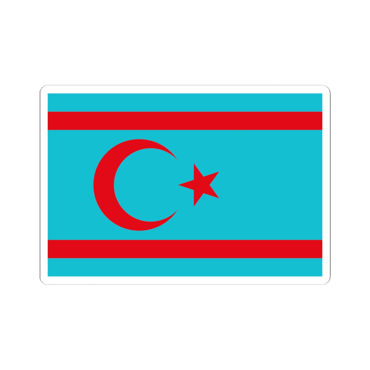 Flag of Syrian Turkmens (Syria) STICKER Vinyl Kiss-Cut Decal