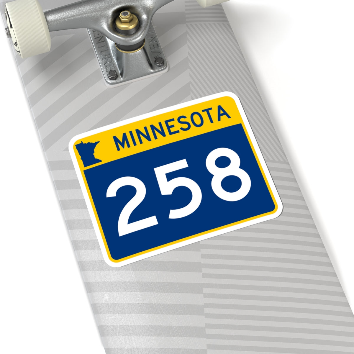 MN-258 wide (Minnesota) (Road Sign) STICKER Vinyl Kiss-Cut Decal