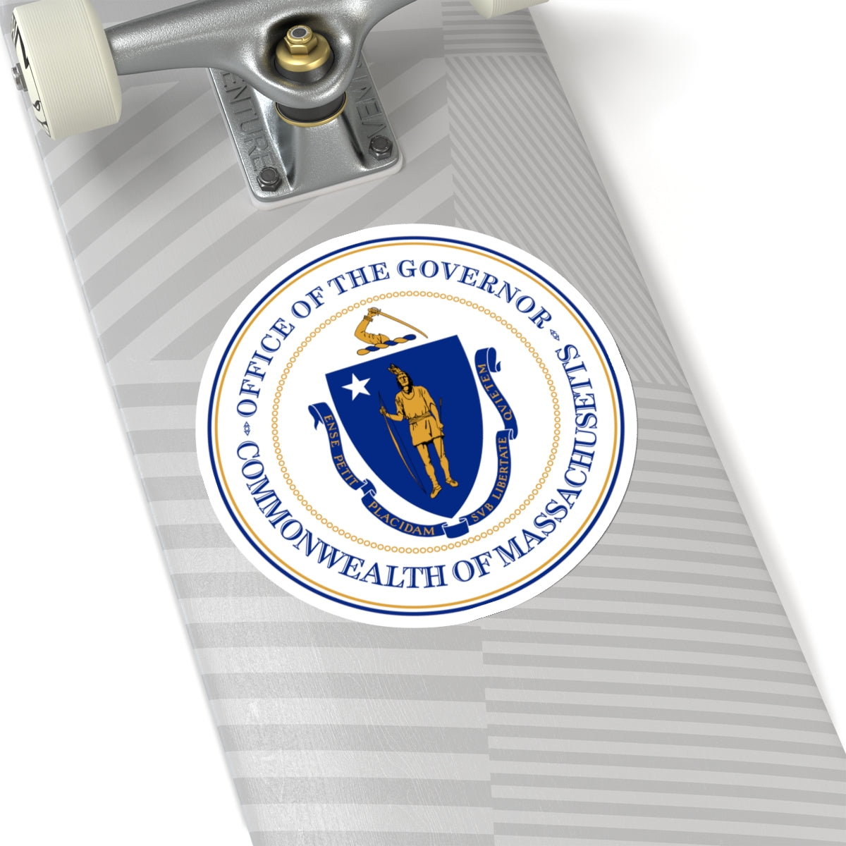 Seal of the Governor of Massachusetts - STICKER Vinyl Kiss-Cut Decal