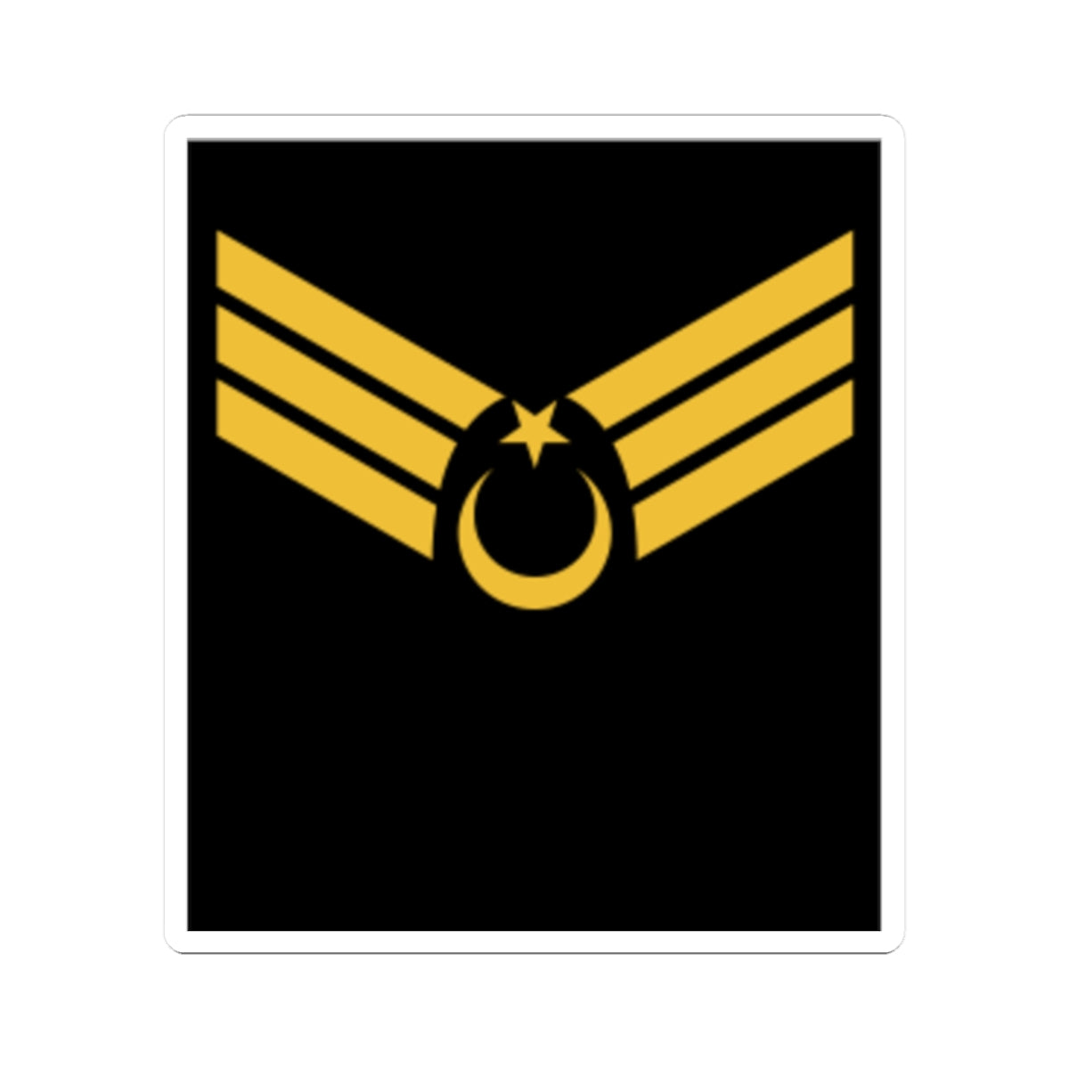 Kıdemli Çavuş rütbe (Turkey) (Military Rank) STICKER Vinyl Kiss-Cut Decal