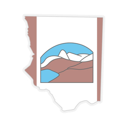Flag map of Grise Fiord (Canada) STICKER Vinyl Kiss-Cut Decal