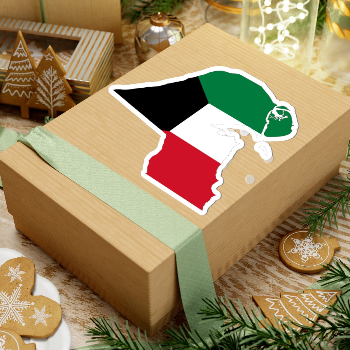 Kuwait-Flagmap (Kuwait) STICKER Vinyl Kiss-Cut Decal