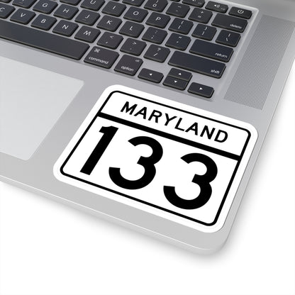MD Route 133 (Maryland) (Road Sign) STICKER Vinyl Kiss-Cut Decal