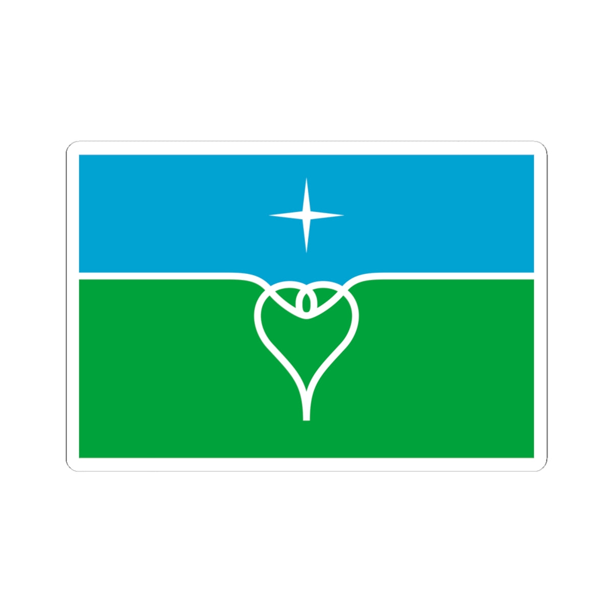 Flag of Povorovo Moscow oblast (Russia) STICKER Vinyl Kiss-Cut Decal