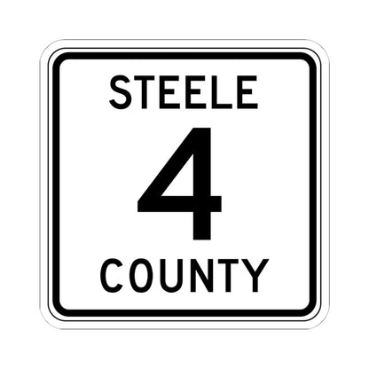 Steele County Route 4 MN (Minnesota) (Road Sign) STICKER Vinyl Kiss-Cut Decal
