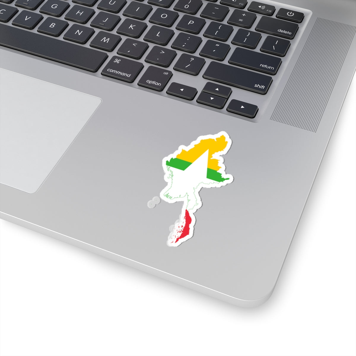 Flag map of Myanmar (Myanmar) STICKER Vinyl Kiss-Cut Decal