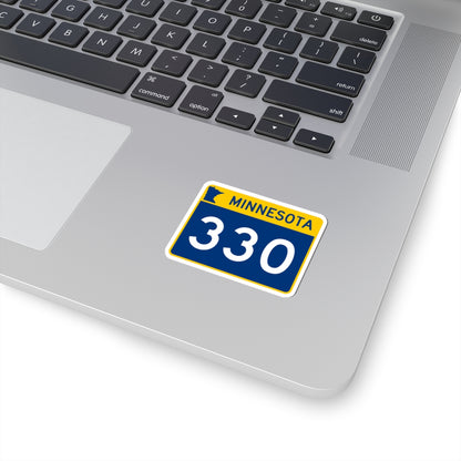 MN-330 wide (Minnesota) (Road Sign) STICKER Vinyl Kiss-Cut Decal