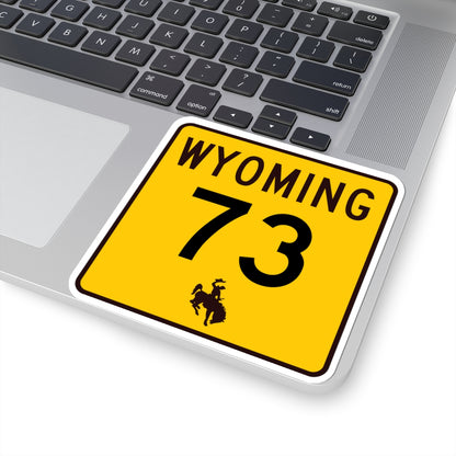 WY-73 (Wyoming) (Road Sign) STICKER Vinyl Kiss-Cut Decal