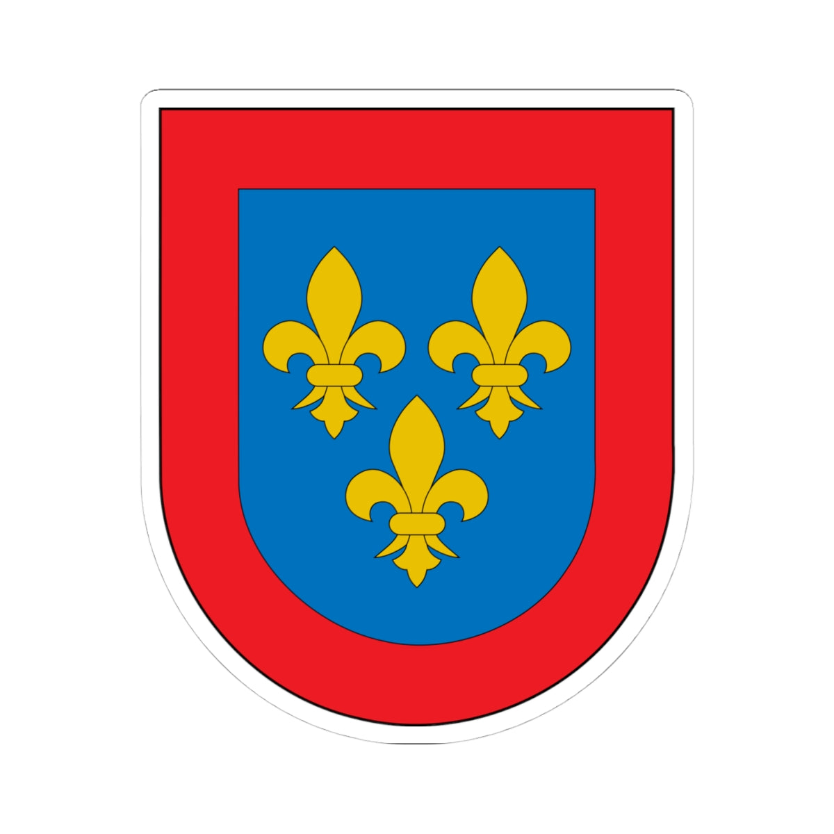 Armas de Borbón-Anjou (Spain) (Coat of Arms) STICKER Vinyl Kiss-Cut Decal