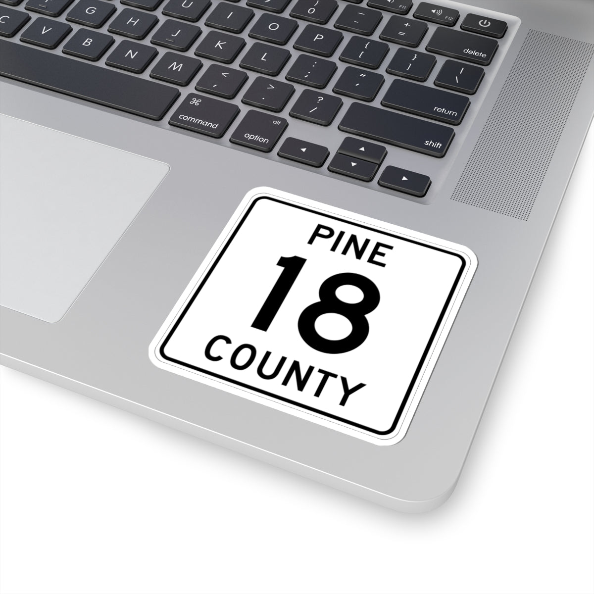 Pine County Route 18 MN (Minnesota) (Road Sign) STICKER Vinyl Kiss-Cut Decal