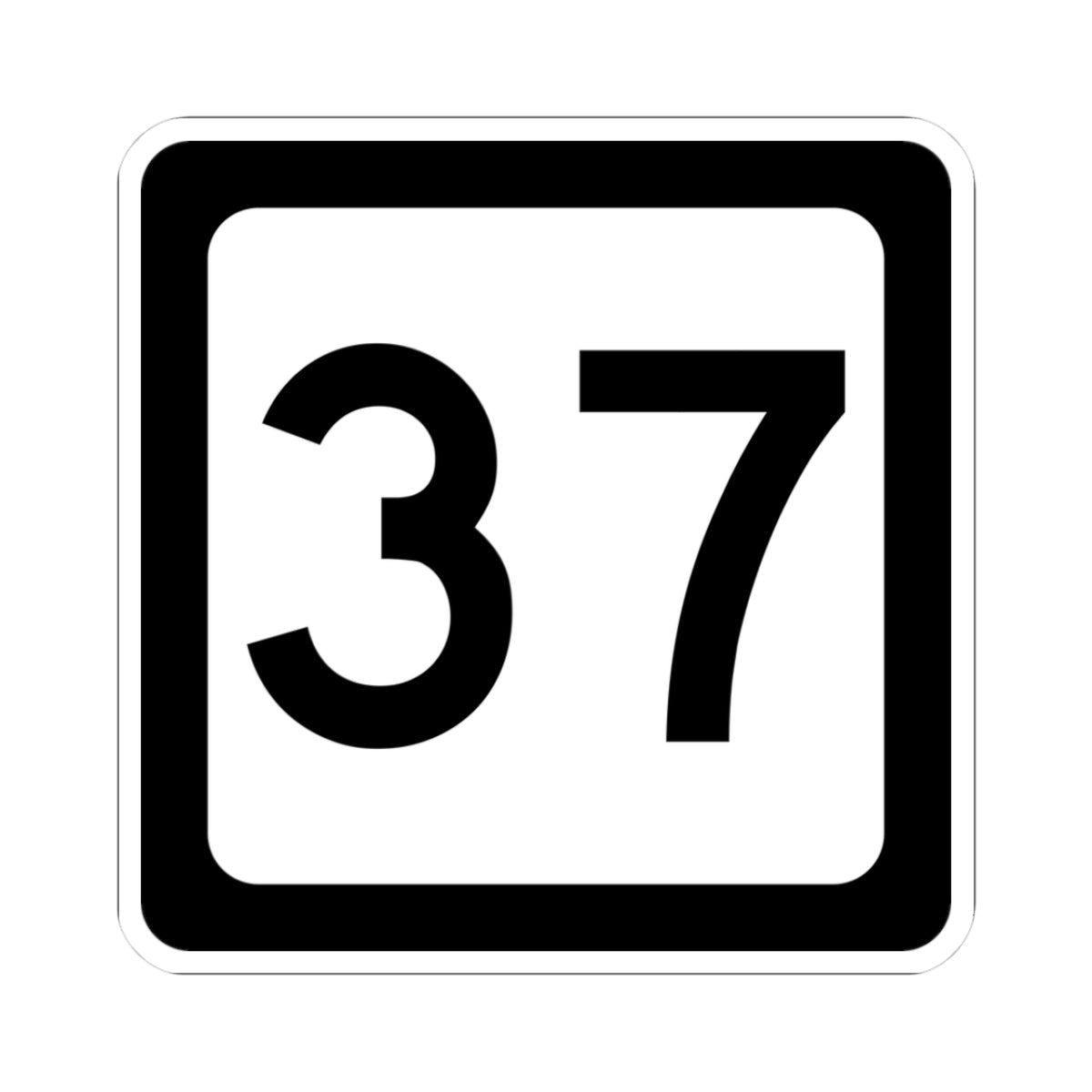 WV-37 (Virginia) (Road Sign) STICKER Vinyl Kiss-Cut Decal