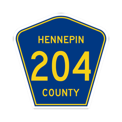 Hennepin County 204 (Minnesota) (Road Sign) STICKER Vinyl Kiss-Cut Decal