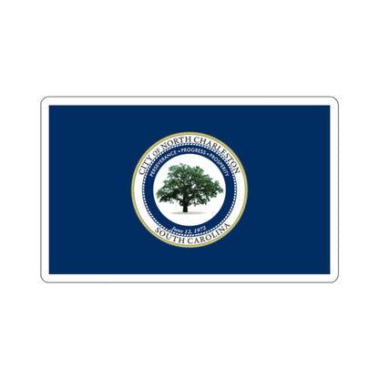 Flag of North Charleston, South Carolina - STICKER Vinyl Kiss-Cut Decal