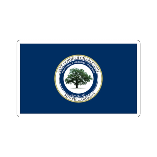 Flag of North Charleston, South Carolina - STICKER Vinyl Kiss-Cut Decal