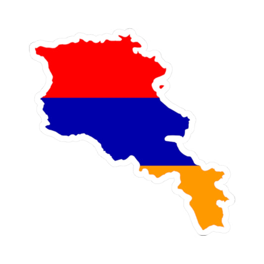 Flag map of Armenia new (Armenia) STICKER Vinyl Kiss-Cut Decal