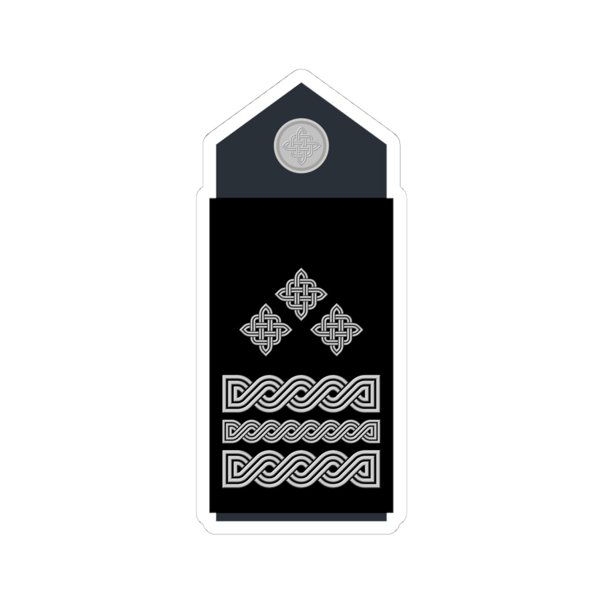 Naramenica službene odore generala pukovnika HRZ i PZO (Croatia) (Military Rank) STICKER Vinyl Kiss-Cut Decal