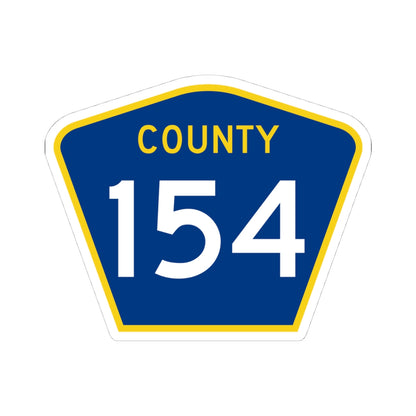 County 154 MN (Minnesota) (Road Sign) STICKER Vinyl Kiss-Cut Decal