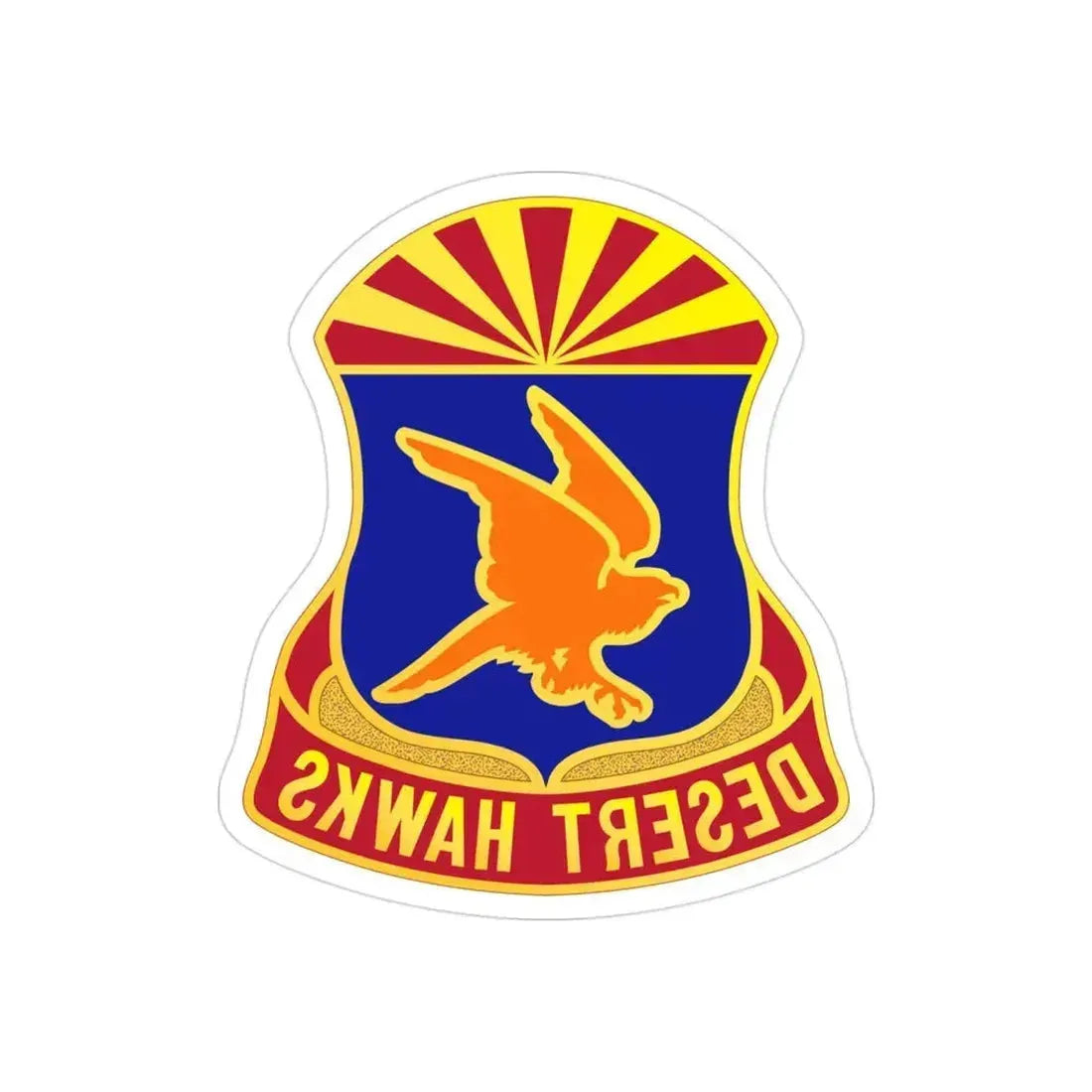 285 Aviation Regiment (U.S. Army) REVERSE PRINT Transparent Die-Cut STICKER 3 Inch Die-Cut Transparent - The Sticker Space