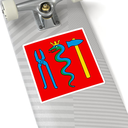 CHE Schmitten FR Flag (Switzerland) STICKER Vinyl Kiss-Cut Decal