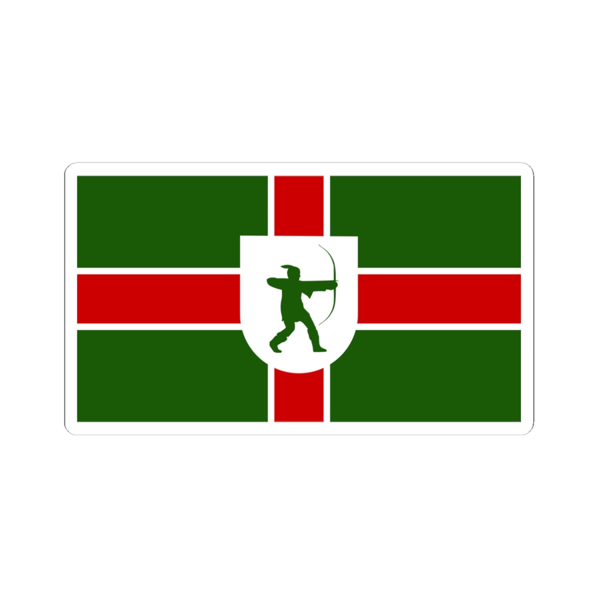 County Flag of Nottinghamshire (England) STICKER Vinyl Kiss-Cut Decal